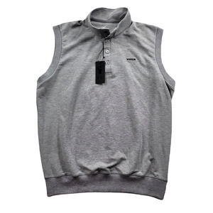 F&G Tech‎ Golf Sweater Vest Mens Medium Grey Stretch Buttoned Fairway & Greene